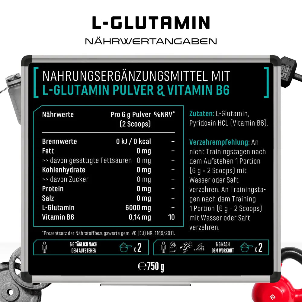GEN L-Glutamin Pulver, 750 g