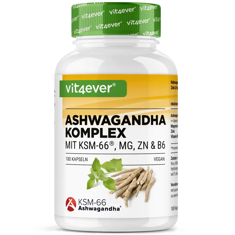 Ashwagandha KSM-66 Komplex - 180 Kapseln